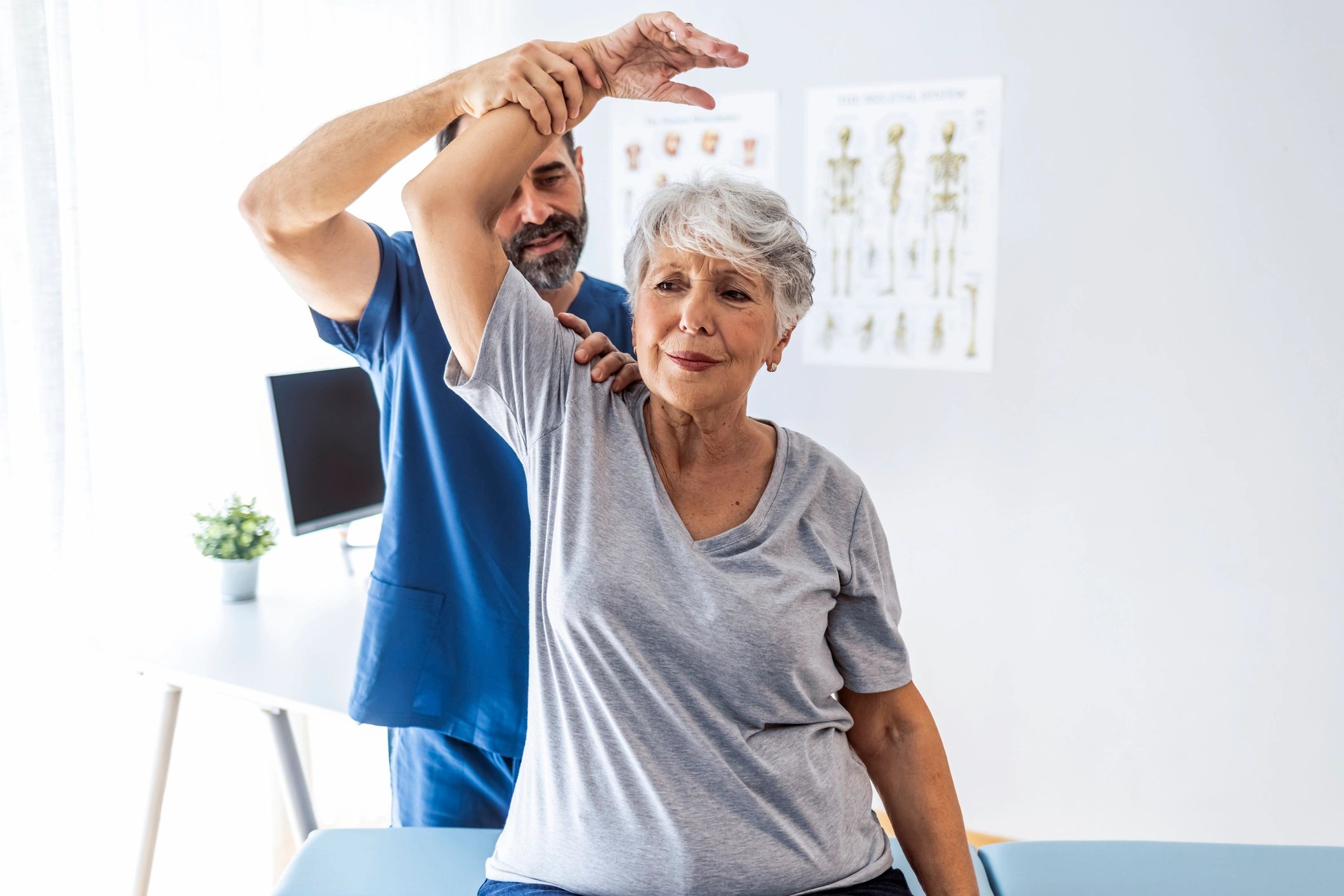 Clinical treatment session focused on pain relief