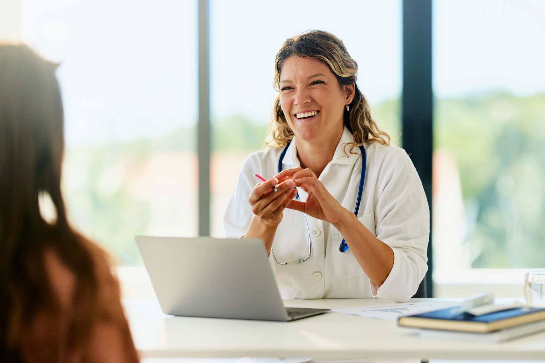 Doctor consulting with patient in a medical office